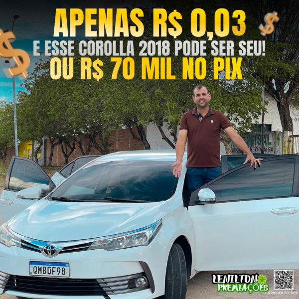 Corolla 2018 automático ou 70 mil no pix